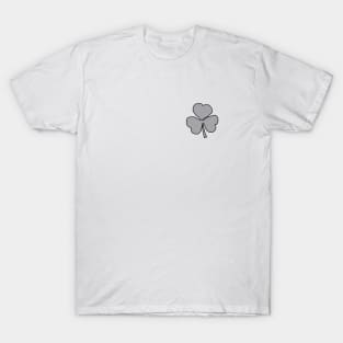 Small Silver Shamrock for St Patricks Day T-Shirt